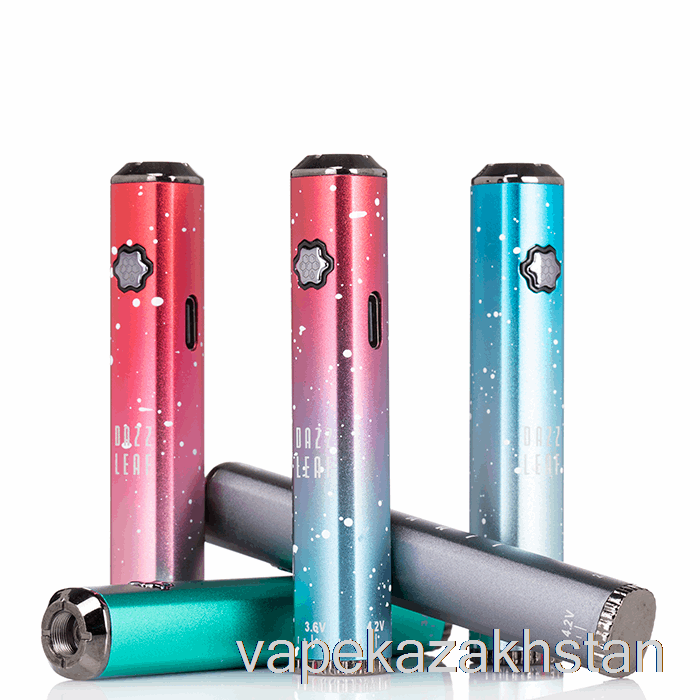 Vape Kazakhstan DAZZLEAF SQUARii Bottom Twist 510 Battery Gold / Green Splatter